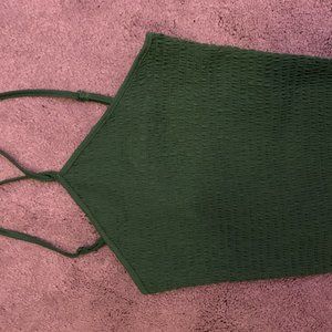 Green crop top